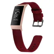 Vermillion Fitbit Charge 3 4 Canvas Replacement Band