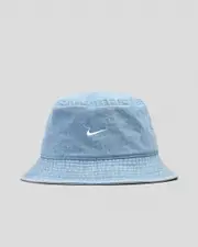 [Nike] Nike Women's Apex Denim Bucket Hat in Thunder Blue/White Size Medium M Thunder Blue/White