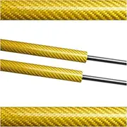 Rear Tailgate Struts Compatible With Nissan Skyline GT-R BNR34 R34 Coupe 1999-2002 Without Spoiler Lift Support Damper Rod Shocks 84430AA400(Yellow carbon fiber)