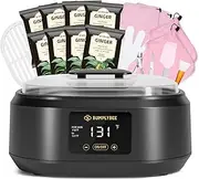 Paraffin Wax Machine for Hand and Feet - 3500ml Hot Wax Hand Wax Machine with 8 Pcs Ginger Paraffin Bath Wax, Foot Wax Paraffin Foot Care Kit, Hand Wax Machine, Moisturizing and Exfoliating
