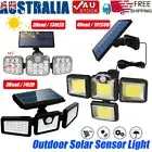LED/COB 3/4Head Solar Motion Sensor Light Outdoor Garden Security Flood Lamp NEW