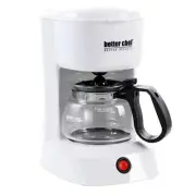 Better Chef 4 Cup Compact Drip Coffee Maker White with Removable Filter Basket