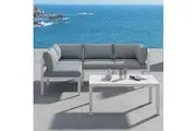 DREAMO Outdoor 5 Piece Lounge Set White