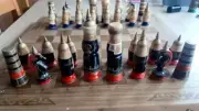 Hand Painted "Manas" OLD Vintage Wooden Chess Set Soviet USSR
