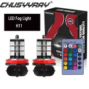 2X H11 RGB LED Light Bulb Fog Light Projector For Ford Ranger 2019 2020 2021