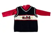 NWT Baby Tags Brand Vtg Two Piece Shirt & Vest Size 12 Months Football Bears 123