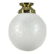 Sheffield 8&quot; Shade w 4 1/4&quot; Brass Batten Fix Light