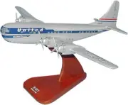 United Airlines Boeing B-377 Stratocruiser Desk Display Model 1/100 SC Airplane