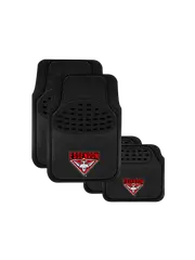 OFFICIAL ESSENDON BOMBERS CARPET AND RUBBER CAR MAT