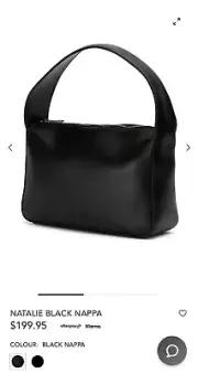 Tony Bianco Natalie Black Nappa Shoulder Bag - Brand New With Tags