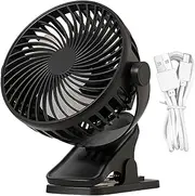 Clip Fan For Bed | Solid USB Charging Table Fan Stroller Fan - Multifunctional Rechargeable Fan With Clip, Small Fan For Car Seats, Travel, Stroller, Bedroom