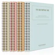 DELI B5 Spiral Notebook 60 Pages Office School Exercise Book 8 PCS Pack with 4 colors