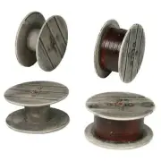 Cable Drums (x4) 20mm x 9mm x 20mm - OO/HO Bachmann 44-504
