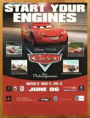 2006 Pixar Cars Playstation 2 Xbox GBA Gamecube DS Print Ad/Poster Promo Art