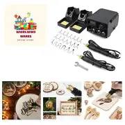 60W Professional Wood Burning Kit Pro Wood Burner Pyrography Tool with 20 Wir...