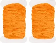 uxcell Chenille Fly Tying Total 10 M, 2 Pack Rayon Chenille Fly Tying Materials Line Fly Thread Supplies for Making Fishing Hook Jig Making Fly Patterns Fly Fishing, Light Orange