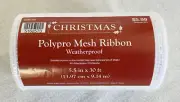 Christmas Polypro Mesh Ribbon CDM1302, 5.5 in x 30 ft. NEW