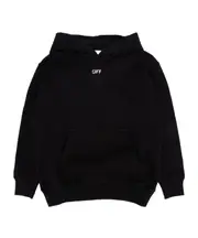 Off-White Kids Off Stamp Long Sleeved Hoodie 8Y Black