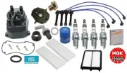 Tune-Up Cap-Rotor NGK Wires-Spark Plug PCV Kit for 00-02 Honda Accord LX EX 4Cyl