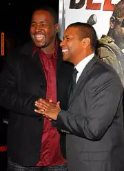 Actors Quinton Aaron Denzel Washington arrive at "The Book Of Eli"- Old Photo