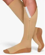 NEW Closed Toe Zipper Compression Socks Size Large/XL