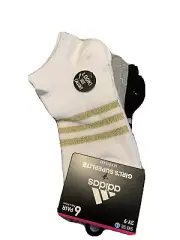 adidas Kids' - Girls Superlite No Show Socks (6-Pair),, MultiColor, Size L