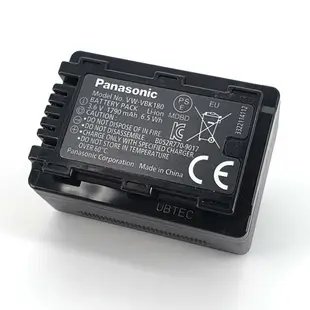 Panasonic VW-VBK180 原廠電池 3.6V 1790mAh 6.5Wh HC-V700 V700M HDC-HD60 HS60 HS80 SD40 SD60 SD80 SD90 SD100 SDX1 TM40 TM41 TM55 TM80 TM90 H85 S50 S70 S71 T50 T70