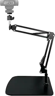 Tabletop Webcam Stand,Webcam Boom Arm Holder for Logitech Webcam C920x C922x StreamCam C930e C925e Brio 4K,Brio 500 Webcams (Black)