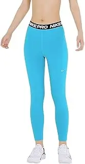 [Nike] Pro 365 Women's Mid-Rise Cropped Mesh Panel Leggings Blue/Black