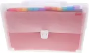 GRADENEVE Expandable File Organizer Accordion Document Storage Folder for Home Office School Lightweight Portable Secure Button Closure for Papers Receipts White