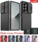 For Samsung Galaxy Z Fold 6 5 4 Case PC TPU Shockproof Slide Lens Protect Cover