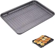 YARNOW 1 Set Rectangular Baking Pan with Rack Non Stick for Savory Baking Easy to Clean for Ovens and Toaster Ovens Energy Efficient Lightweight Design