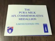AFL 1994 Classic Football Collectable The Pura Milk AFL Commemorative Medallion