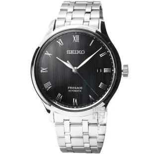 【SEIKO 精工】SEIKO PRESAGE 精工調酒師機械鋼帶錶-黑(SRPC81J1)