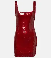 [Staud] Staud Eclipse sequined minidress AU 16 red