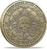 Strugglejewelry Memento Mori Challenge Coin: Elevate Your Daily Stoic Practice with Amor Fati Medallion - A Perfect Stoicism Gift and EDC Metal Token for Embracing Life's Moments