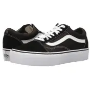 Vans Old Skool Stackform Soft Suede Canvas Sneakers Men's 8 Black/White Shoes