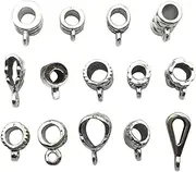 TEHAUX 120pcs Diy Alloy Pendants Charms Jewelry Spacer Bead Kit for Necklace Bracelet Making