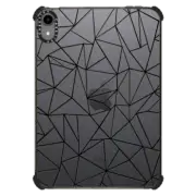iPad mini (6th gen) iPad Impact Case Abstraction Outline Black on White