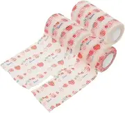 QYINXIU 3 Rolls Bandage Wrap Set, Pet Bandage Vet Tape Wrap, Cute Gauze Rolls Bandage Grip Roll For Dog Cat Pet Horse
