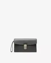 Bally Gully Men's 6231789 Grey Leather Clutch Bag MSRP $990