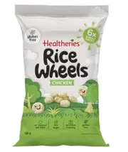 2 x Healtheries Rice Wheels Chicken Gluten Free Snacks 6 Pack 126g