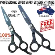 Hairdressing Thinning Scissors Barber Salon Hair Cutting Shears Razor Set