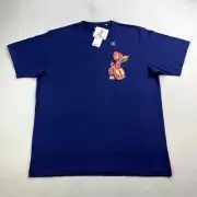 Uniqlo Jeff Koons T-Shirt Adult Large Navy Blue Balloon Dog Orange Art UT NWT