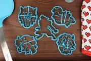 Wretched Werewolf Cookie Cutter - Cartoon Werewolf, Howling Werewolf, Snarling