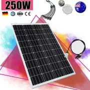 12V 250W Solar Panel Kit Mono 250 Watt Home Caravan Camping Power Charge Battery