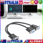 VGA Splitter Cable 1 Computer to Dual 2 Monitor Male to Female Adapter Wire