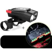 3 in 1 Wireless Bicycle Code Meter Lamp Strong Light Front Light (Red Upgrade Fl