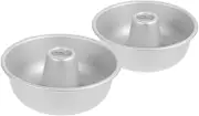 ABOOFAN 2pcs Nonstick Chiffon Cake Molds Heavy Duty Baking Pans with Hollow Center for Easy Release for Donuts and Food Cakes Baking Supplies