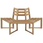 vidaXL Tree Bench Half-hexagonal 160 cm Solid Acacia Wood